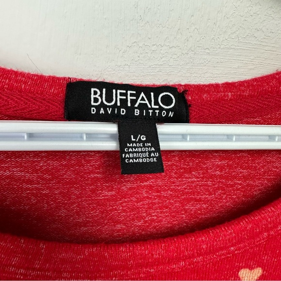 Buffalo David Bitton Red Heart Pullover Sweater Large - Picture 3 of 8